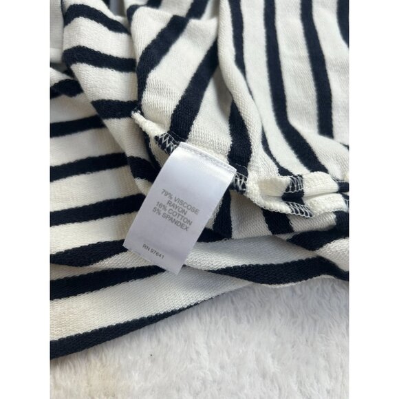 J. Jill Womens Blue & White Striped Crew Neck Long-Sleeve T-Shirt Top XS Casual - Picture 4 of 8